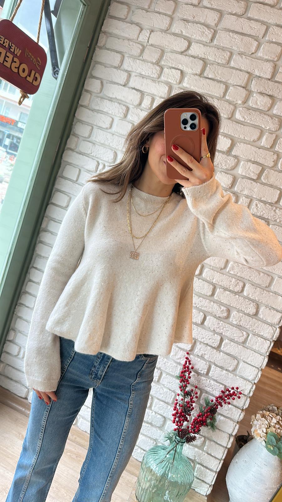 Işıltılı Triko Kazak