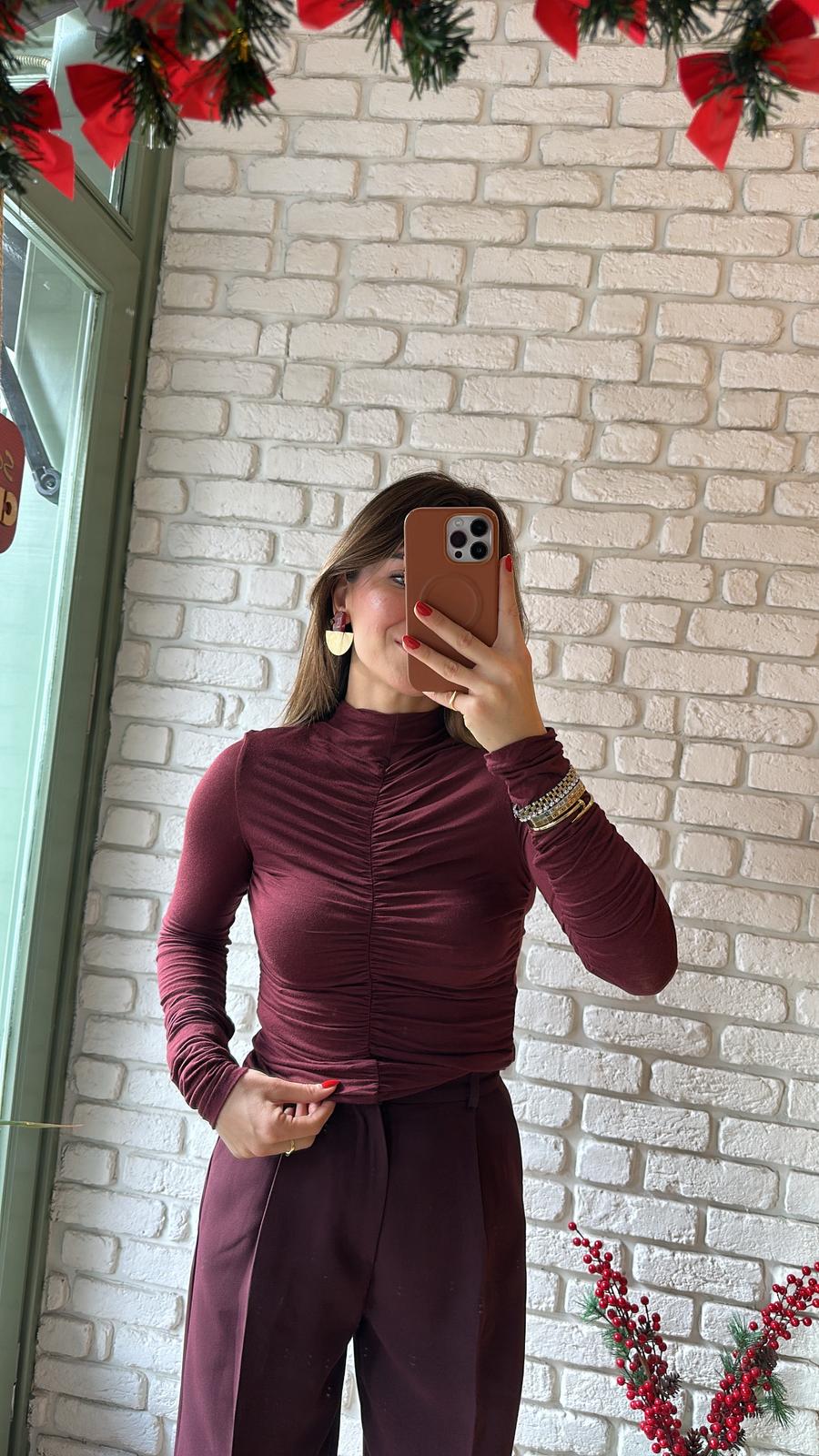 Büzgülü Kaşmir Bluz