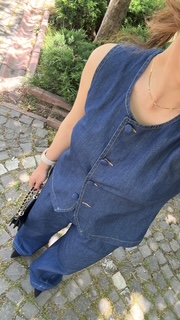 Tensel Kumaş Denim İkili Takım